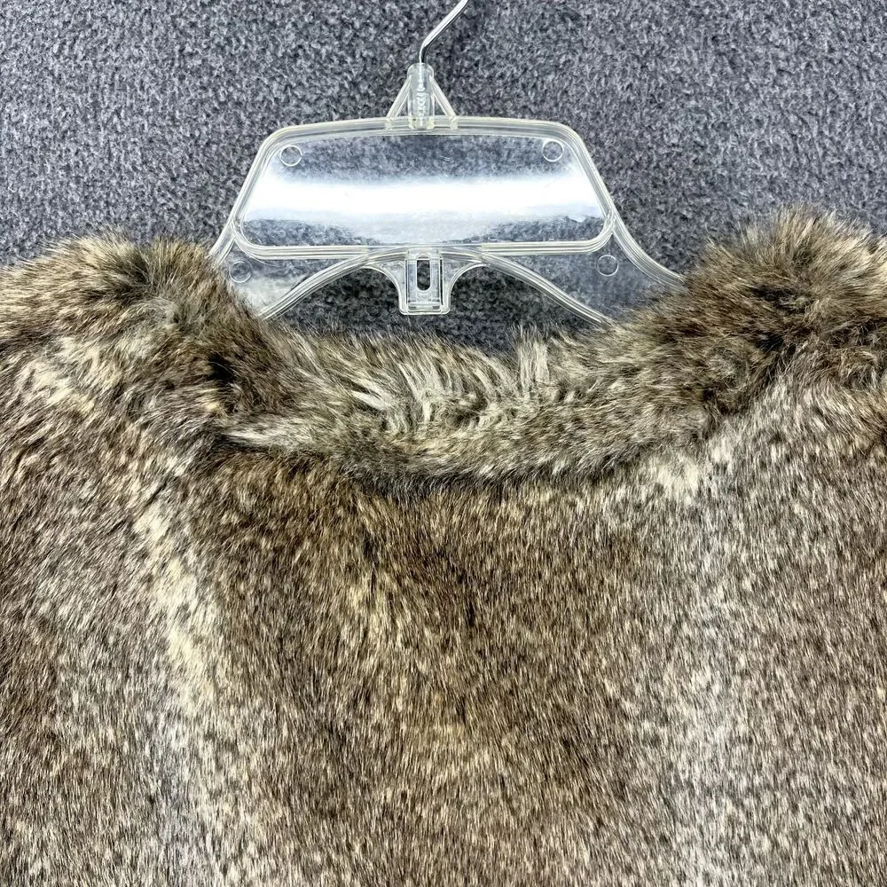 TALULA Vest‎ Womens Medium Brown Faux Fur Aritzia Park Slope Plush Jacket